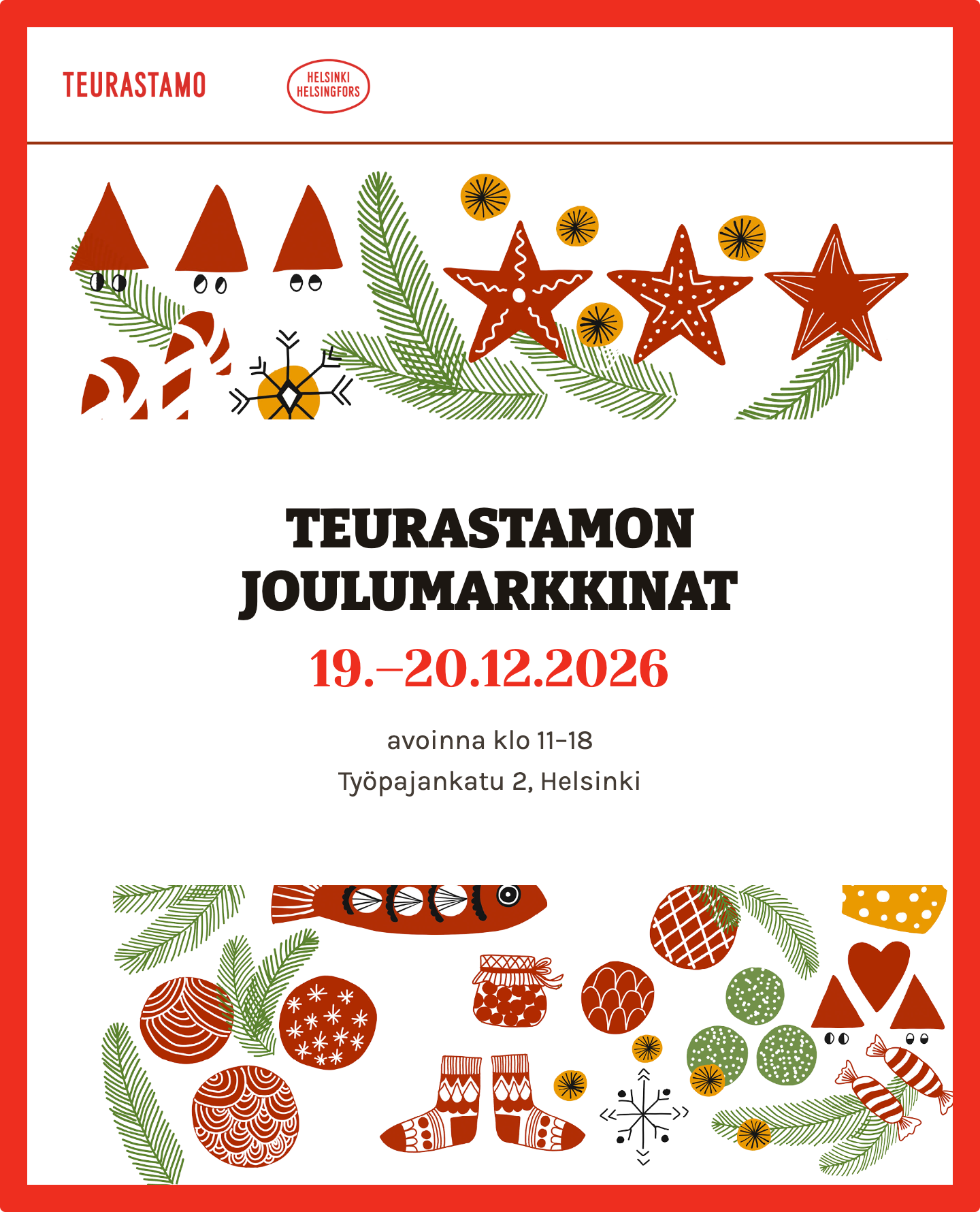Teurastamon joulumarkkinat 19.–20.12.2026